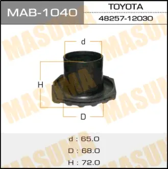 Пильовик амортизатора заднього Toyota (03-08), Corolla (00-06) (MAB-1040) MASUMA MAB1040