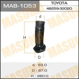Пильовик амортизатора заднього Lexus RX 350/ Toyota Camry, Highlander (-08) (MAB-1053) MASUMA MAB1053