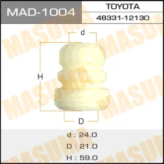 Отбойник амортизаторов, 22х25х59, T.Corolla /AE100, 101, 110/ 48341-12130 MASUMA MAD1004