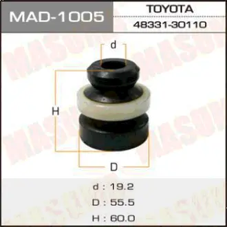 Отбойник амортизаторов, CROWN, CRESTA, CHASER/ GX10#, JZX10#, LX100, JZS15# 48331-30110 MASUMA MAD1005