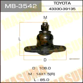Шаровая опора front low #V1#, #V2#, #V3#, #V4# MASUMA MB3542