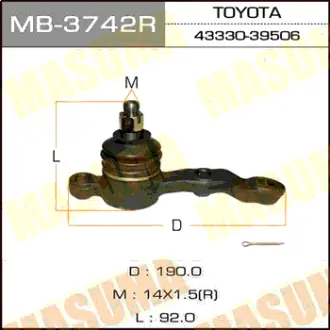 Шаровая опора front low MARK 2, CHASER, CRESTA GX105, JZX105 (R) MASUMA MB3742R