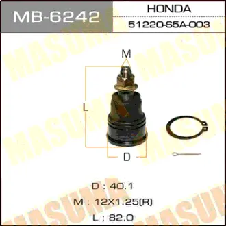 Шаровая опора front low CIVIC/ EU1, EU2, EU3, EU4 MASUMA MB6242