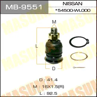 Шаровая опора front low ELGRAND/ E51 RH/LH MASUMA MB9551