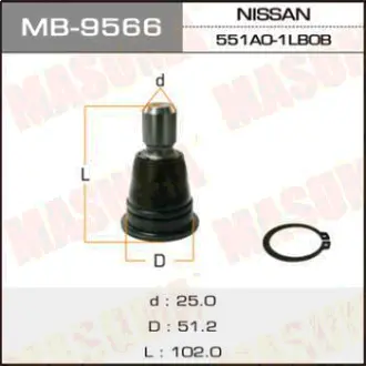 Шаровая опора rear low PATROL 2010- MASUMA MB9566