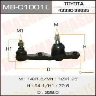 Шаровая опора front low MARK X, CROWN/ GRX12#, GRS18# LH MASUMA MBC1001L