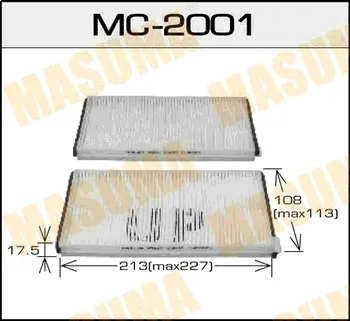Салонный фильтр MASUMA MC2001