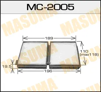 Салонный фильтр AC-1882 MASUMA MC2005