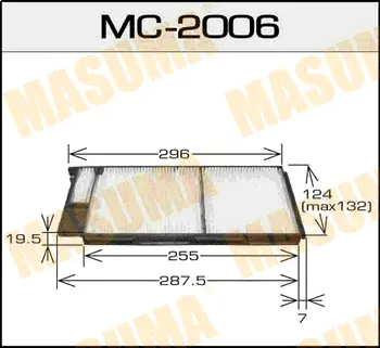 Салонный фильтр AC-1883 MASUMA MC2006