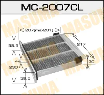 Фільтр салону вугільний (MC-2007CL) MASUMA MC2007CL