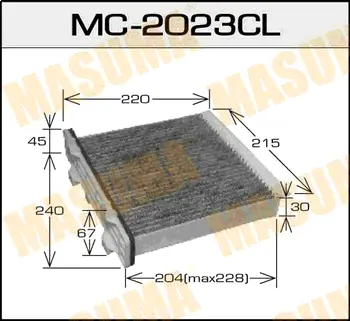 Фільтр салону (MC-2023CL) MASUMA MC2023CL