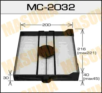 Фільтр салону (MC-2032) MASUMA MC2032
