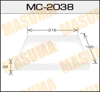 Фільтр салону (MC-2038) MASUMA MC2038