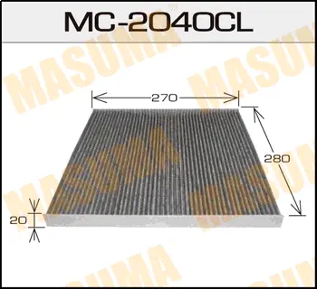 Салонный фильтр AC2510 угольный MASUMA MC2040CL