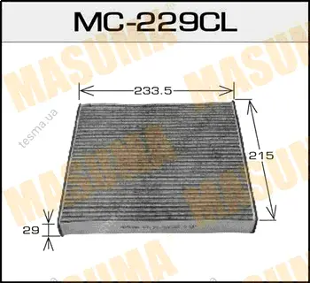 Салонный фильтр AC-106E угольный MASUMA MC229CL (фото 1)