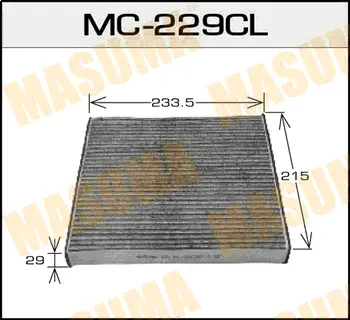 Салонный фильтр AC-106E угольный MASUMA MC229CL