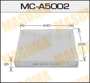 Фільтр салону AC9205 CHEVROLET/ CRUZE/ V1600V1800V2000 09- (MC-A5002) MASUMA MCA5002