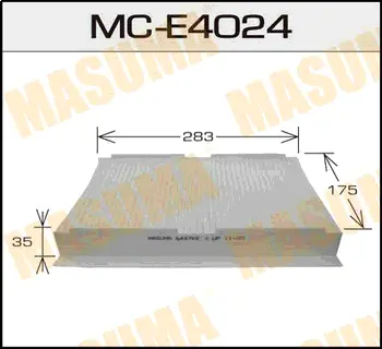Салонный фильтр AC0121 PEUGEOT/ 307/ V1400, V1600, V2000 00- MASUMA MCE4024