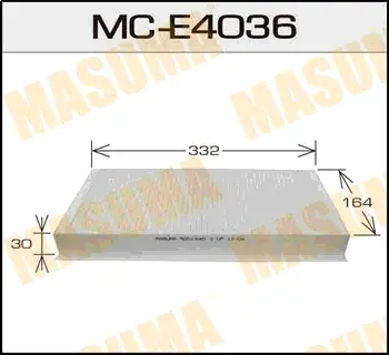 Салонный фильтр AC0136 OPEL/ CORSA/ V1300, V1600, V1800 00-06 MASUMA MCE4036