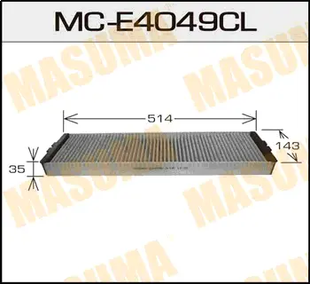 Салонный фильтр AC0037C угольный PEUGEOT/ 607/ V2000, V2200, V3000 00- MASUMA MCE4049CL
