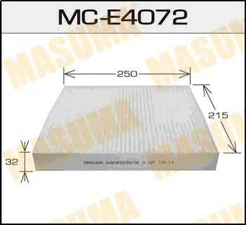 Фільтр салону AC9403 SKODA/FABIA/ VOLKSWAGEN/POLO (MC-E4072) MASUMA MCE4072
