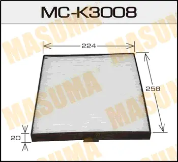 Салонный фильтр AC13002 KIA/ CARNIVAL FL / V2500, V2900 99-05 MASUMA MCK3008