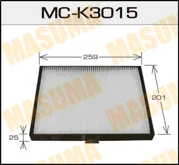 Салонный фильтр HYUNDAI/ ELANTRA/ V1600, V1800, V2000 02-06 MASUMA MCK3015