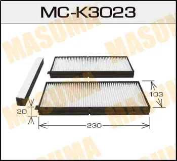 Салонный фильтр KIA/ SPECTRA/ V1600 00- MASUMA MCK3023