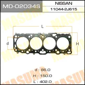 Прокладка Головки блока CD20T MASUMA MD02034S