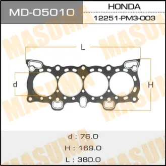 Прокладка Головки блока D15B MASUMA MD05010