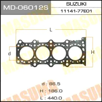 Прокладка Головки блока J20A MASUMA MD06012S