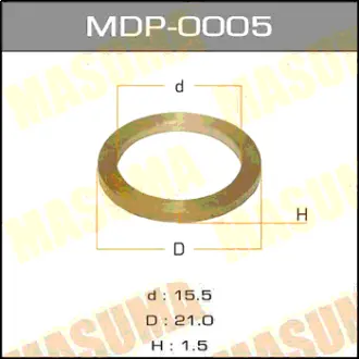 Шайбы для форсунок Латунь 15,5х21х1,5 MASUMA MDP0005