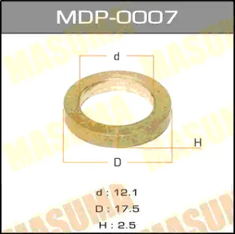 Шайбы для форсунок Латунь 12,1х17,5х2,5 MASUMA MDP0007