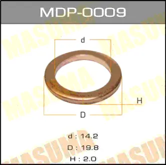 Шайбы для форсунок Медь 14,2х19,8х2 MASUMA MDP0009