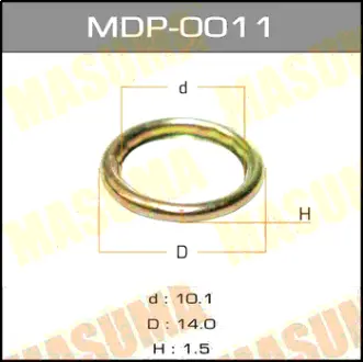 Шайбы для форсунок 11177-54011, 10,1х14х1,5 2L(Т) MASUMA MDP0011