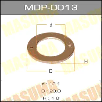 Шайбы для форсунок (медный. обратка) 16627-43G00, 12х19,9х0,9 TD2#, TD42, QD32, MASUMA MDP0013