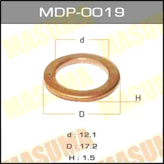 Шайбы для форсунок Медь 12,1х17,2х1,5 MASUMA MDP0019