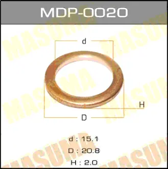 Шайбы для форсунок Медь 15,1х20,8х2 MASUMA MDP0020