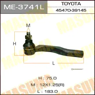 Наконечник рулевой тяги out JZS147, JZX93, 105, GX105 LH MASUMA ME3741L