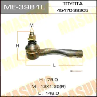Наконечник рулевой тяги LH аналог ME-9801L MASUMA ME3981L