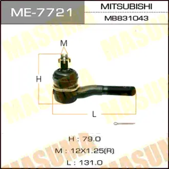 Наконечник кермовий зовніш Mitsubishi L200 III, Pajero (90-11) MASUMA ME7721
