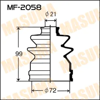 Пыльник ШРУСа MF-2058 MASUMA MF2058