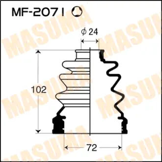 Пыльник ШРУСа MF-2071 MASUMA MF2071