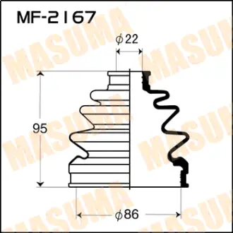 Пыльник ШРУСа MF-2167 MASUMA MF2167