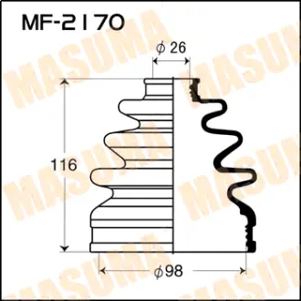 Пыльник ШРУСа MF-2170 MASUMA MF2170