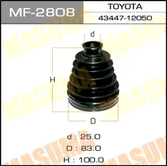 Пыльник ШРУСа MF-2808 COROLLA. FIELDER #ZE12#. CE121. WISH ZNE1#. front out MASUMA MF2808