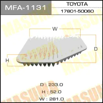 Воздушный фильтр A-1008 MASUMA MFA1131