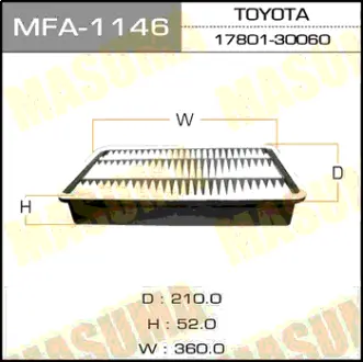 Воздушный фильтр A-1023 MASUMA MFA1146