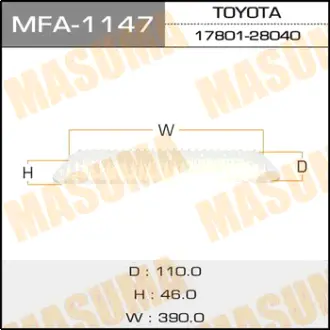 Воздушный фильтр A-1024 MASUMA MFA1147