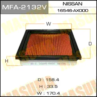 Фільтр повітряний (MFA-2132) MASUMA MFA2132